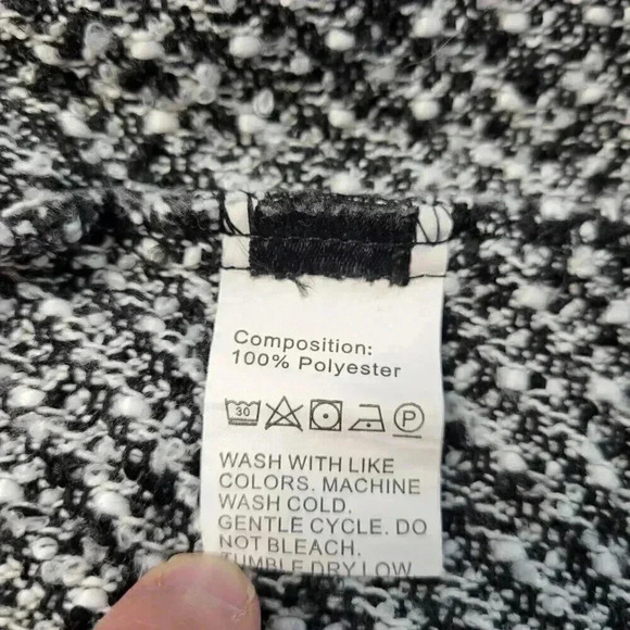 Unbranded Black White Classic Gold Button Up Blazer with Shoulder Pads - Picture 10 of 10